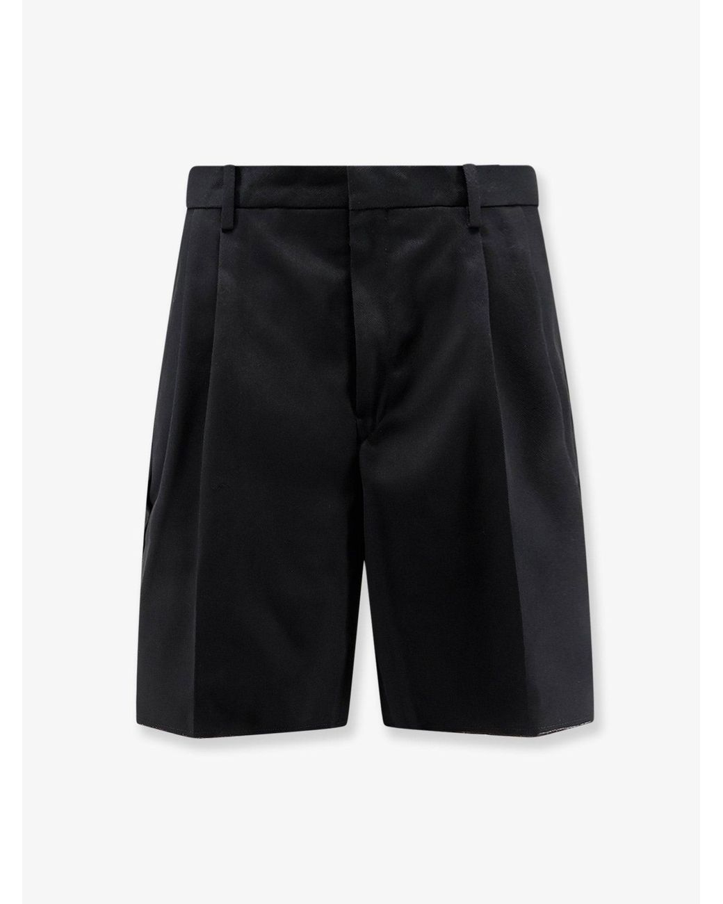 Maison Margiela Black Cotton Blend Bermuda Shorts for men