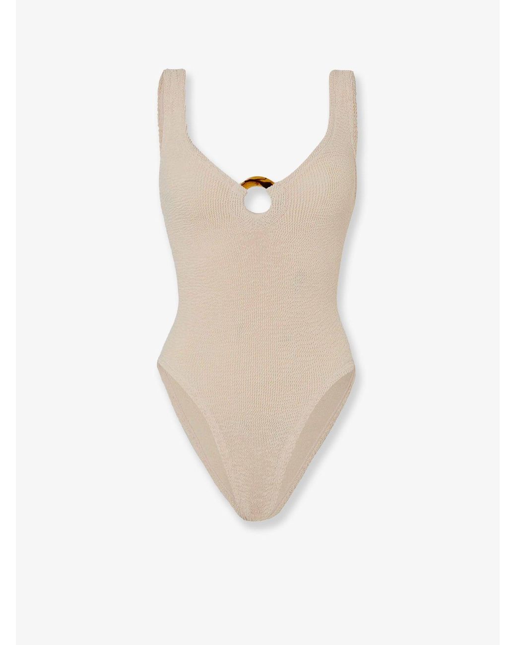 Hunza G White One-Piece Swimsuit Celine
