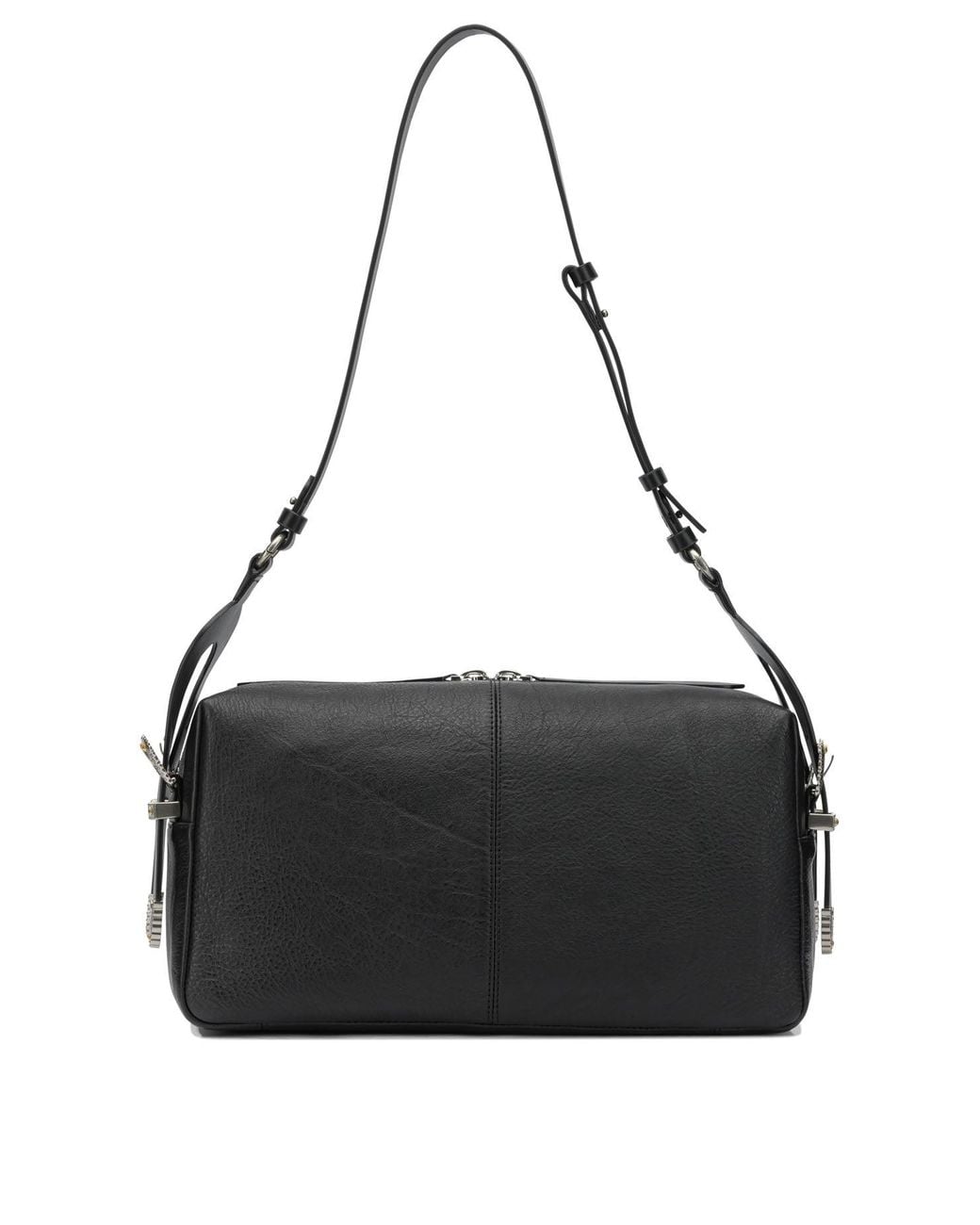 Pinko Black Leather Cotton Polyamide Polyurethane Shoulder Bag