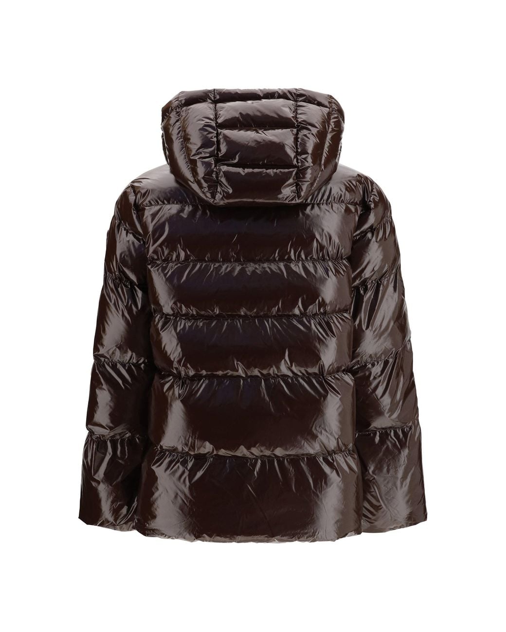 Pinko Brown Eleodoro Hooded Down Jacket Dark