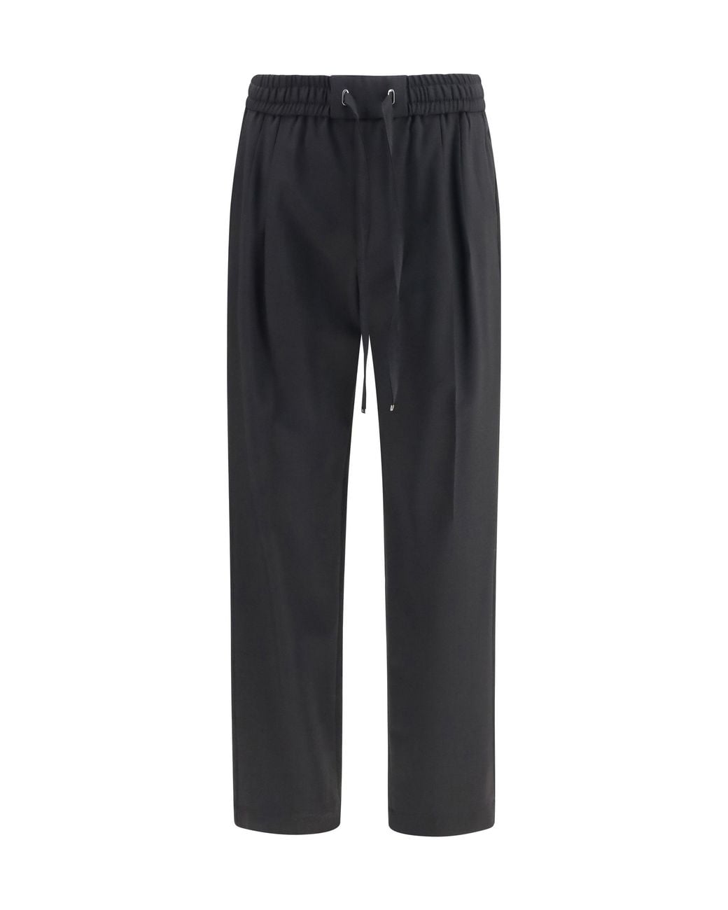 Dolce & Gabbana Black Jogger Pants Wool Gabardine Virgin Trousers for men