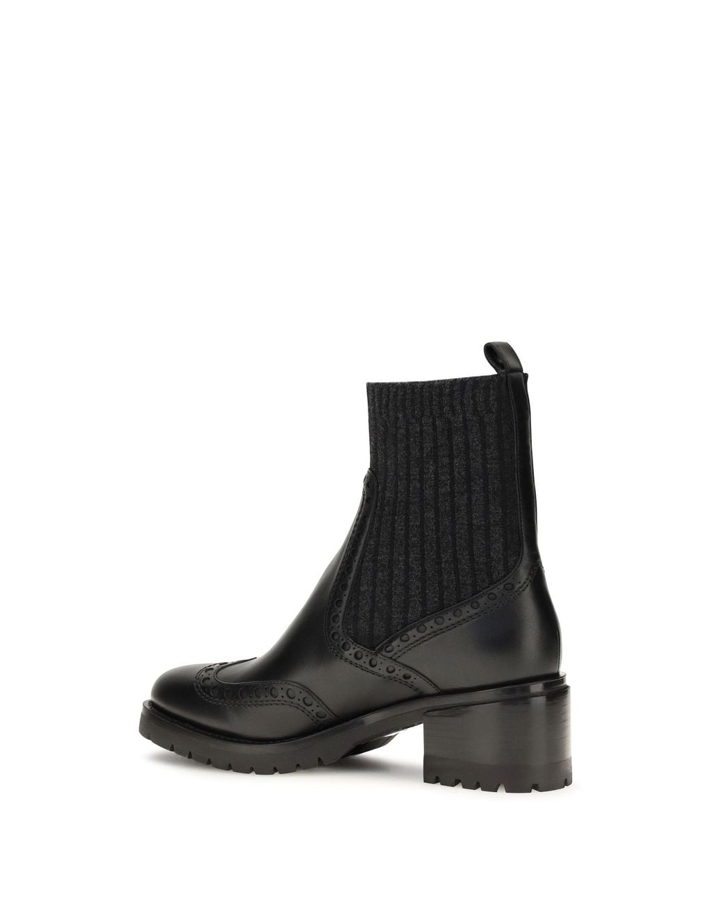 Santoni Black Ferret Leather Boots