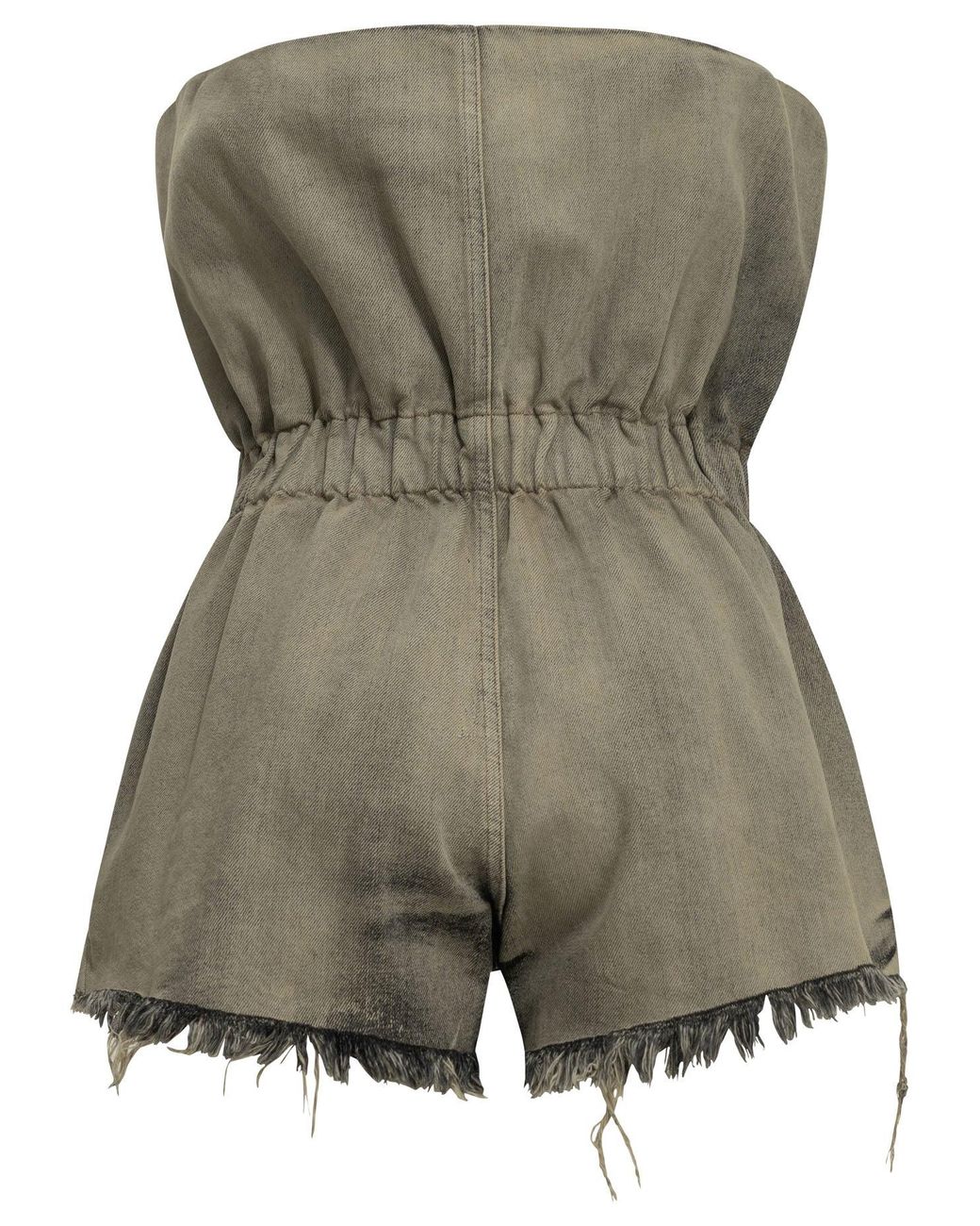 Rick Owens Gray "Crater" Shorts With Elastic Waistband