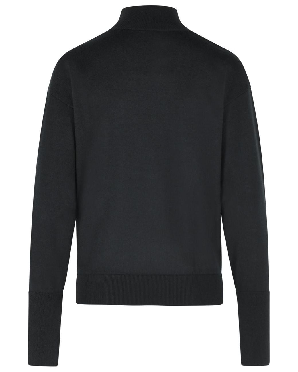 Courreges Black Merino Wool Turtleneck Sweater