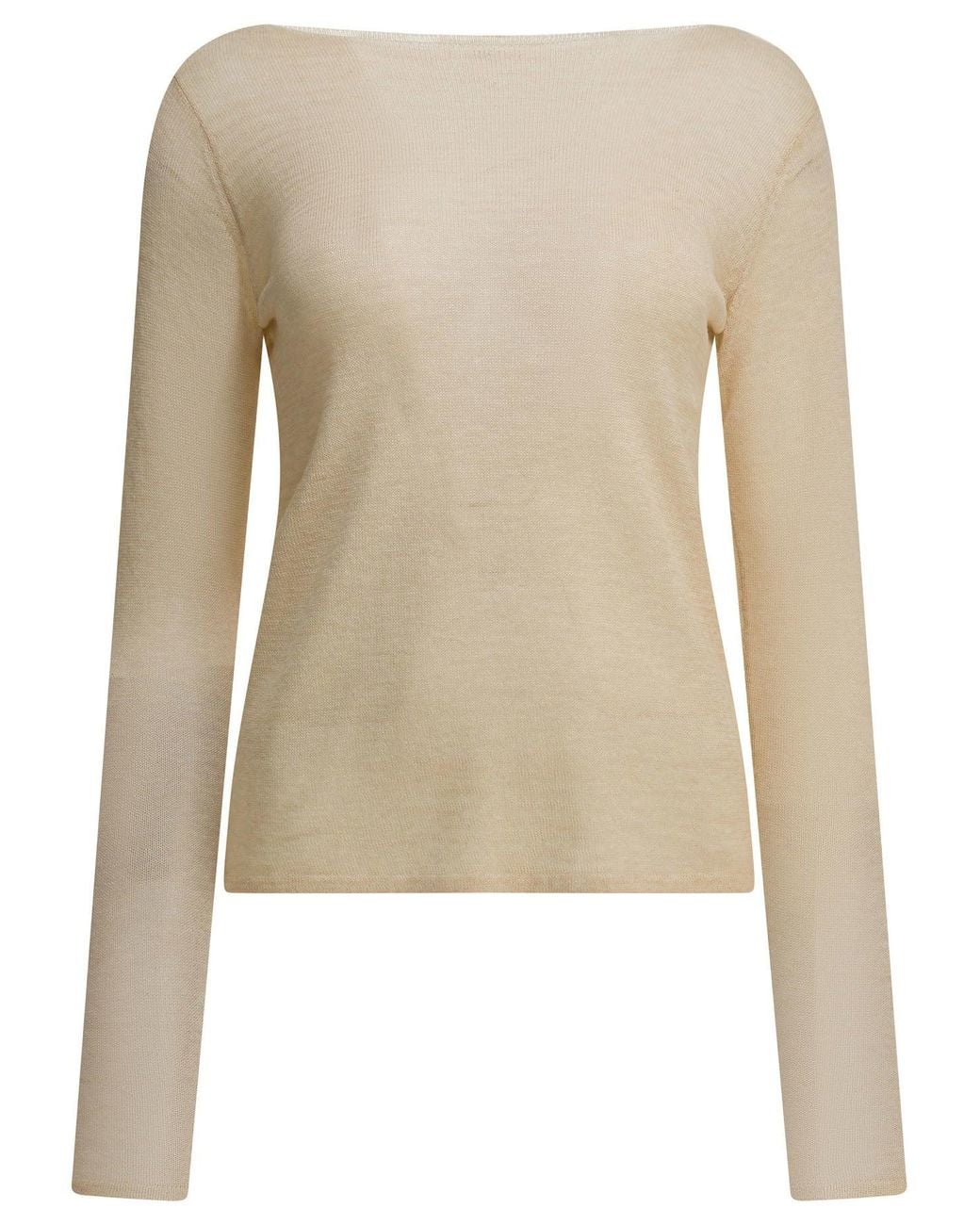Auralee Natural Cashmere Boat Sweater