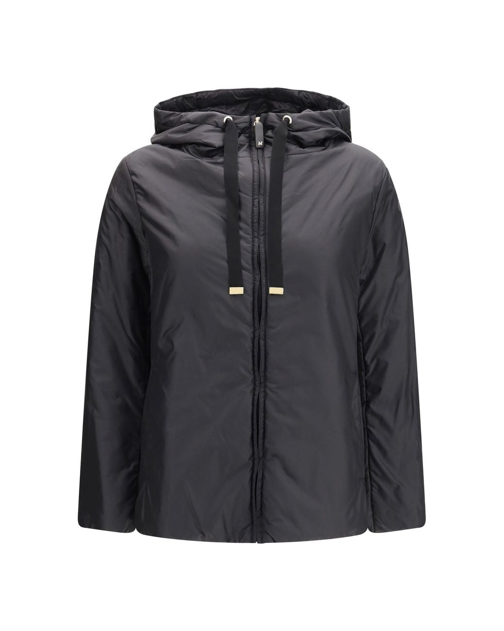 Max Mara Black Hooded Padded Jacket