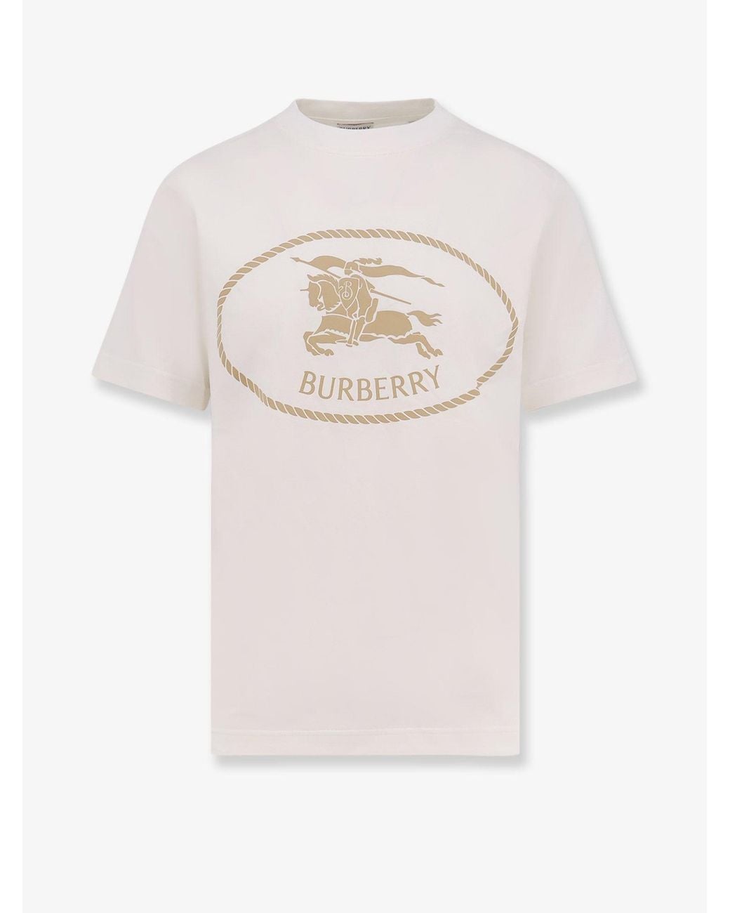 Burberry White Seth Biologic Cotton Blend T-Shirt for men