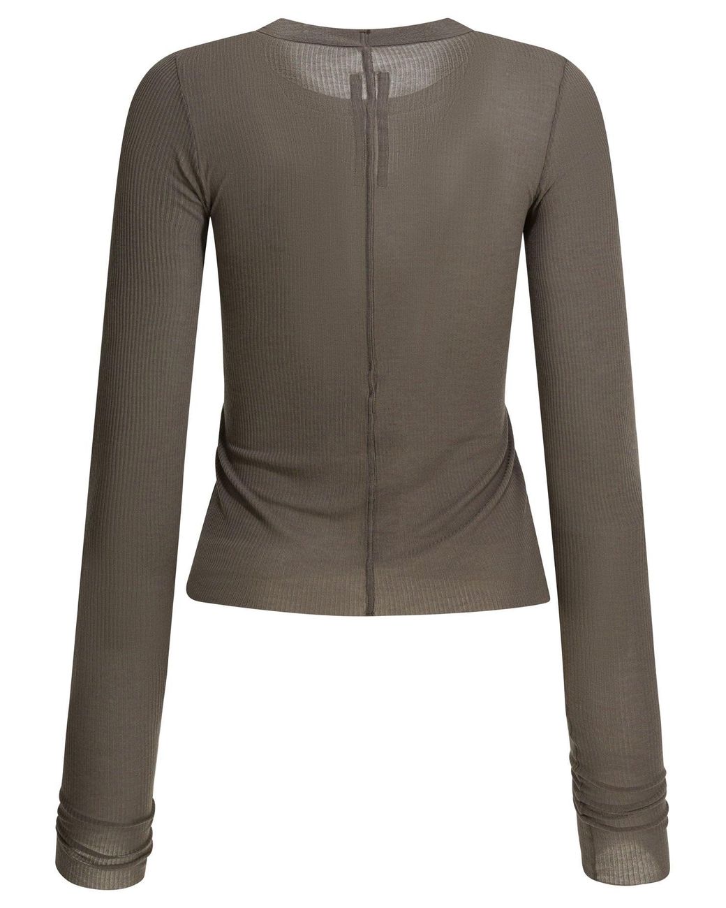 Rick Owens Gray Silk-Blend Crew-Neck T-Shirt