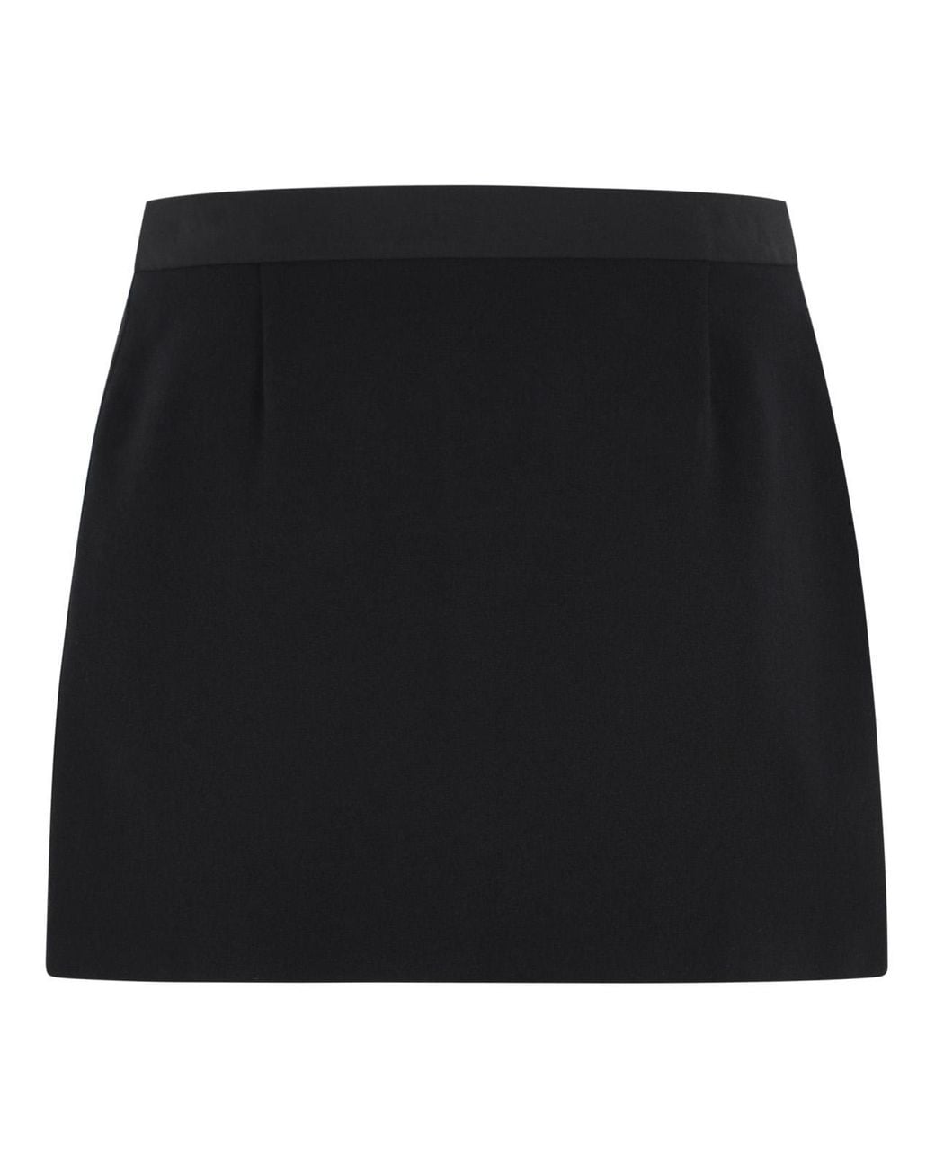 Courreges Black Wool Blend Miniskirt