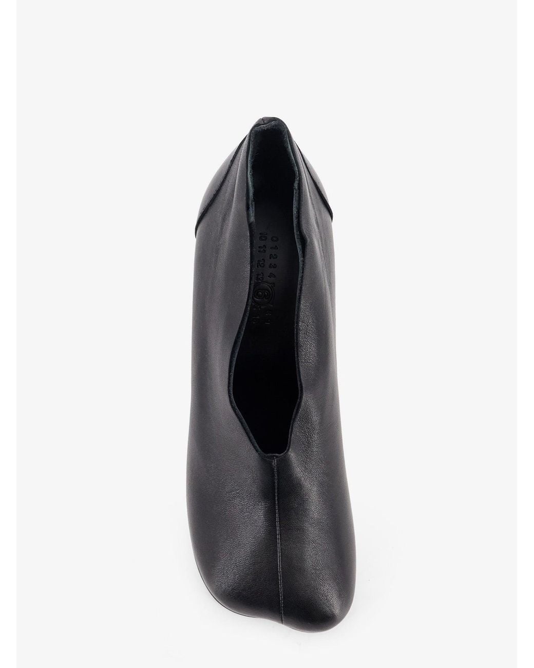 MM6 by Maison Margiela Blue Leather Pumps With Iconic Atomic Toe