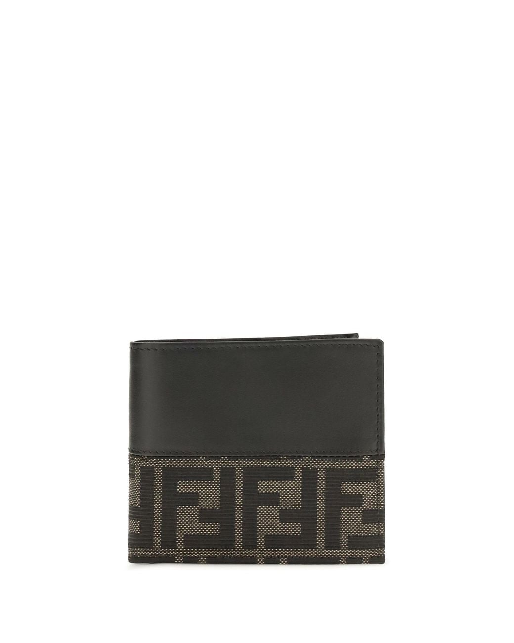 Fendi Gray Ff Jacquard Bifold Wallet for men