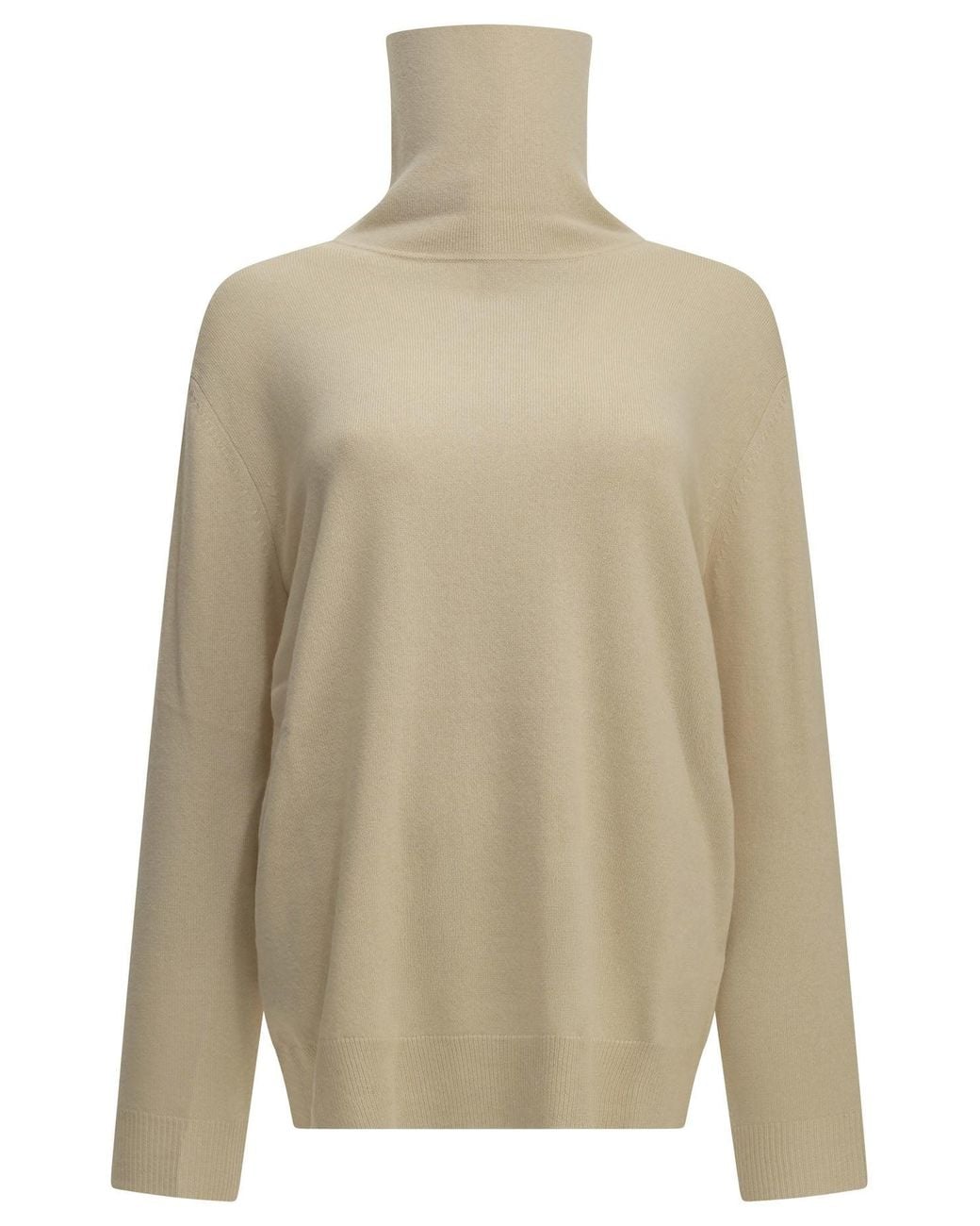 Max Mara Natural Wool And Cashmere Turtleneck Sweater