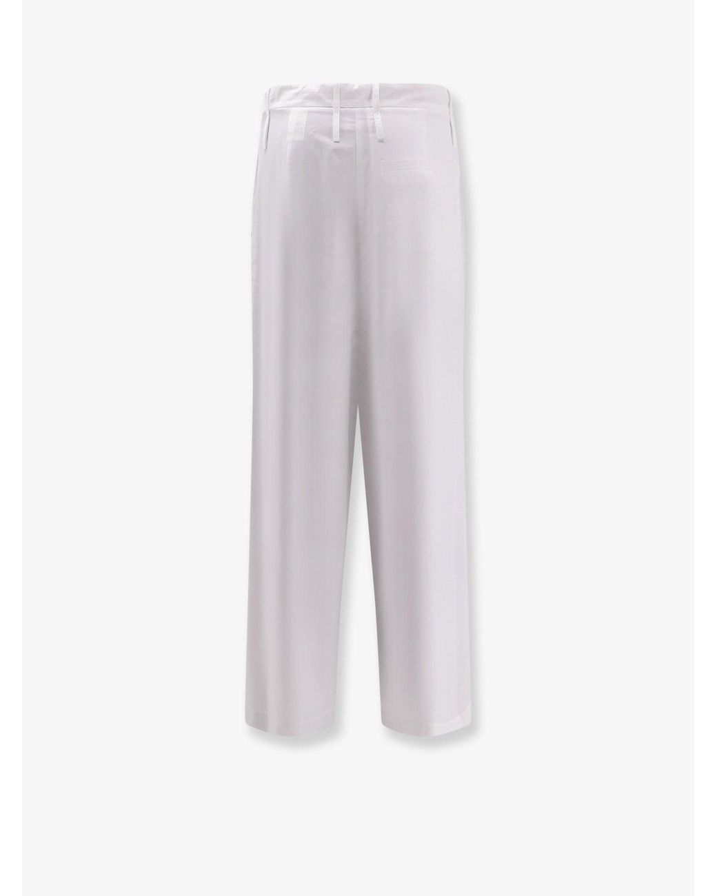 Alysi White Cotton Trousers