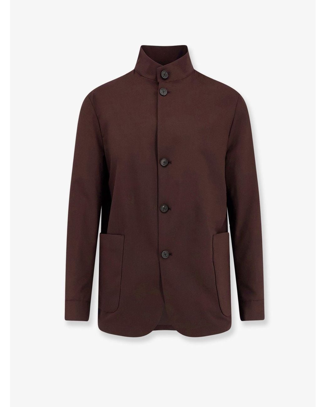 Hevò Brown Caslvecchio Wool Blend Jacket for men