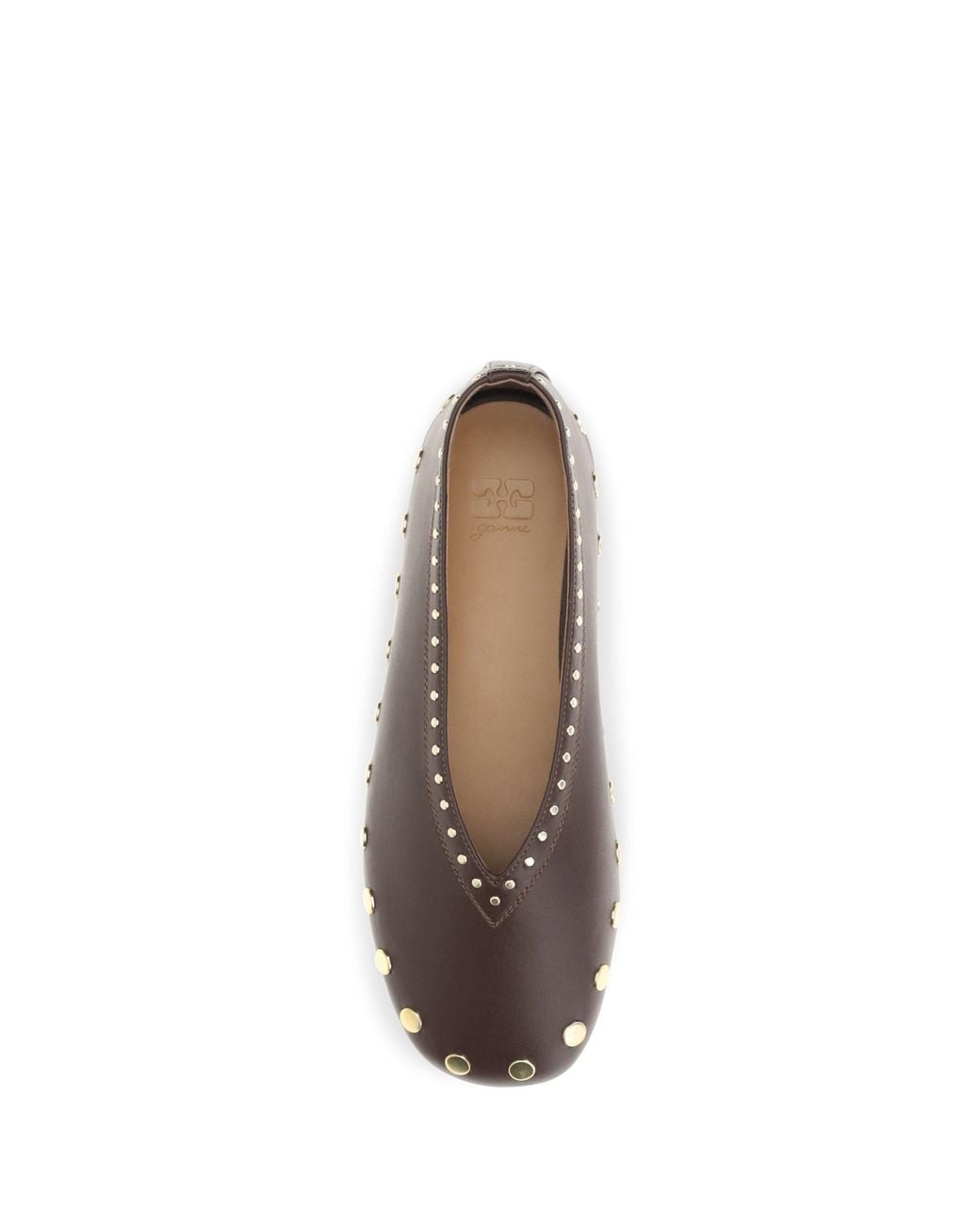 Ganni Brown Jenny Ballerinas