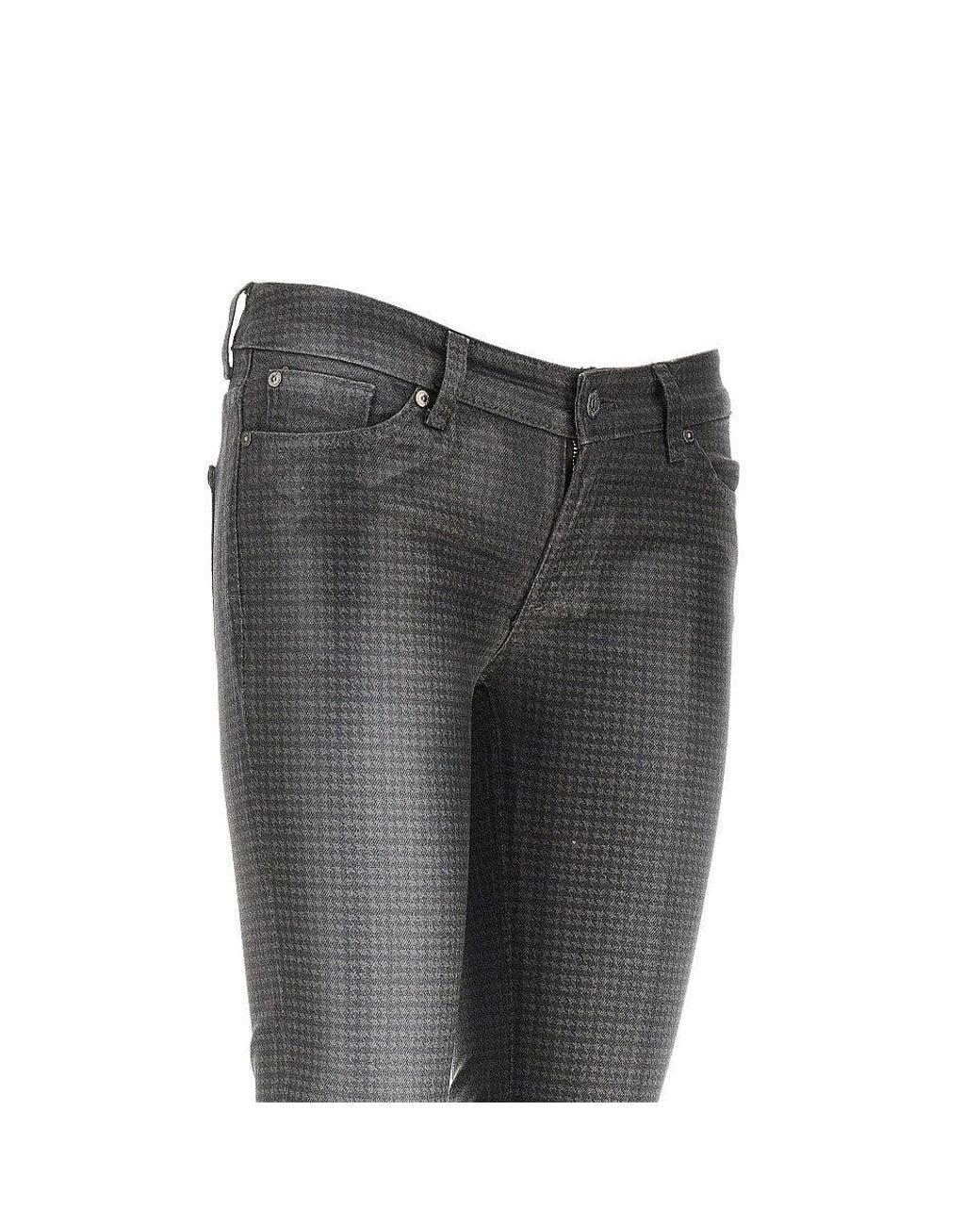 7 For All Mankind Gray Coated Denim Skinny Pants