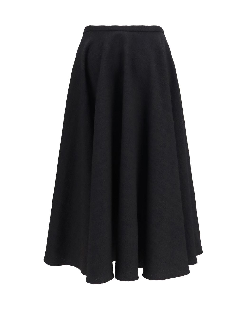 Lardini Blue Virgin Wool Ruffled Midi Skirt