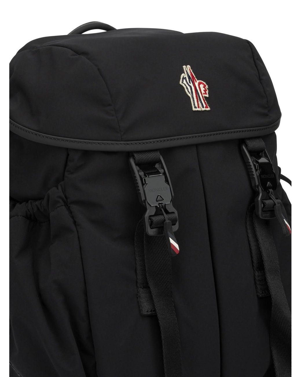 Moncler Black Sports Backpack With Logo