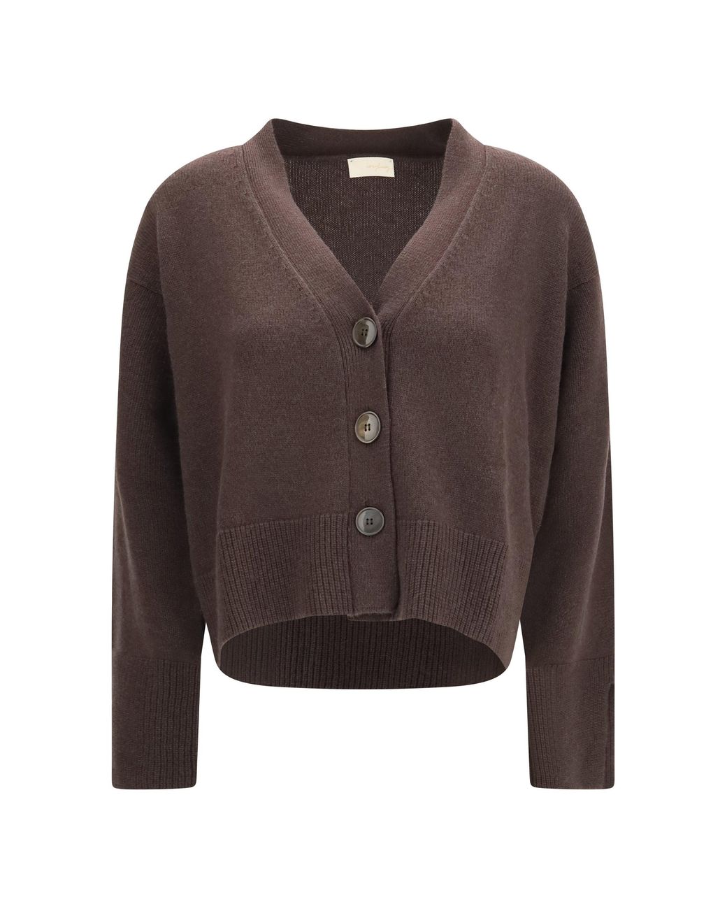 Verybusy Brown Cashmere V-Neck Cardigan Coffee