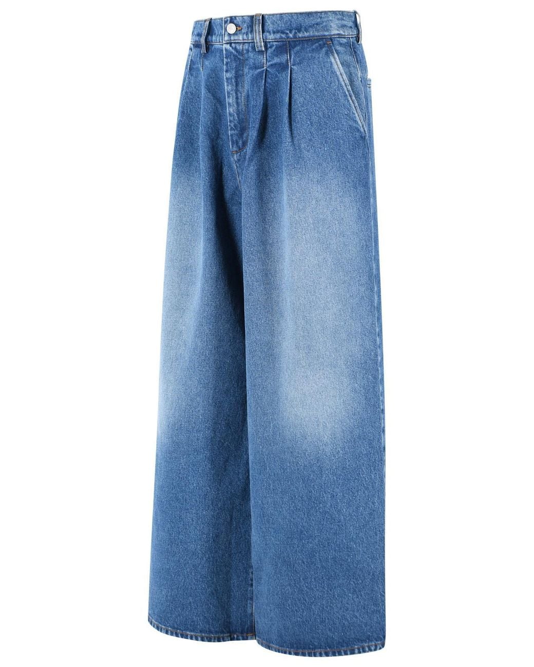 ERL Blue Denim Wide Leg Jeans for men