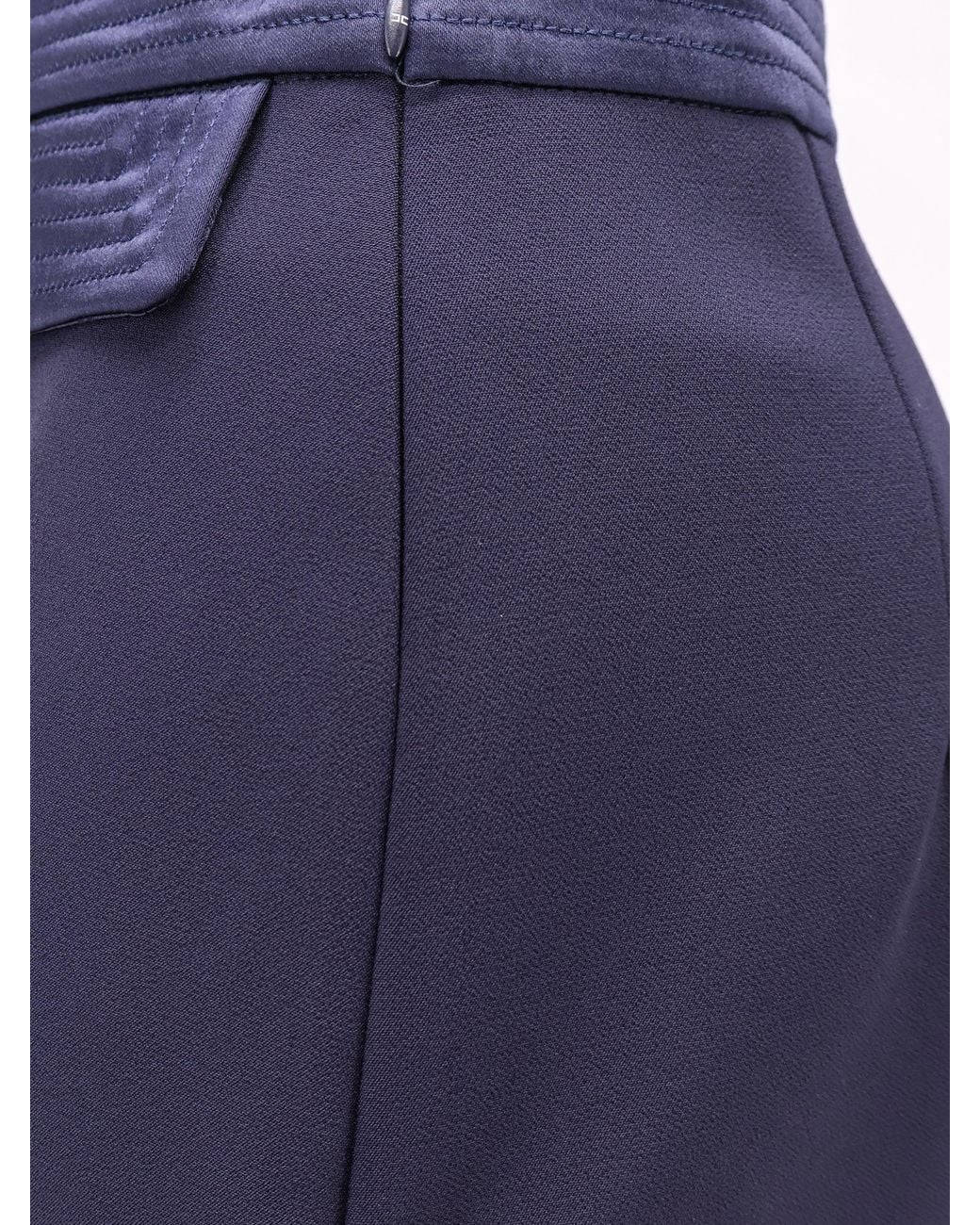 Elisabetta Franchi Blue Mini Skirt With Stitched Profile