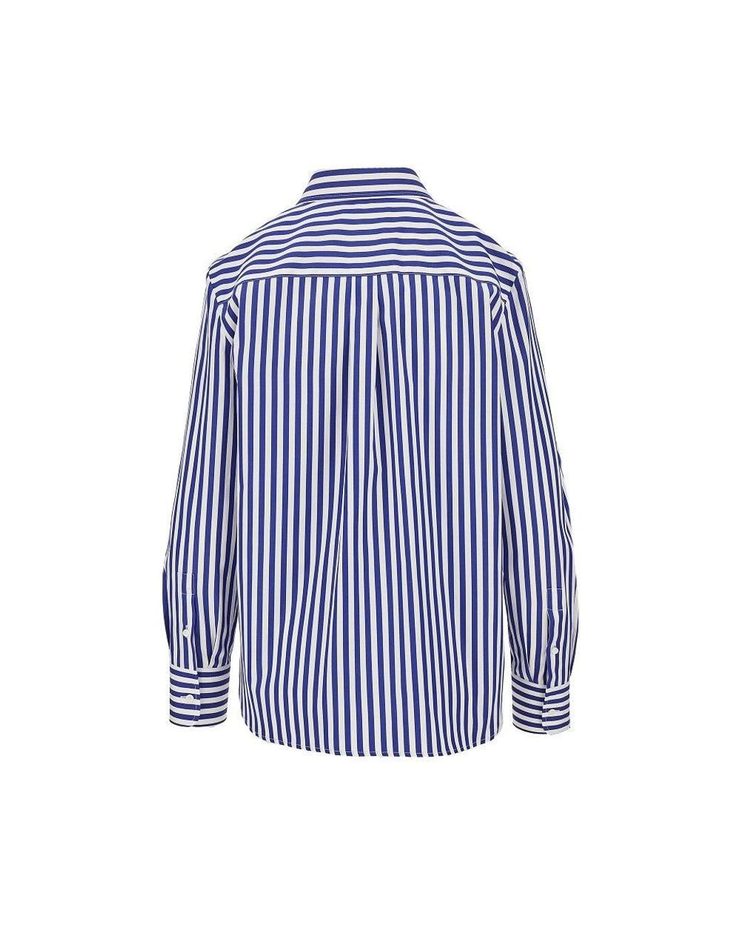 Givenchy Blue Striped Cotton Poplin Shirt