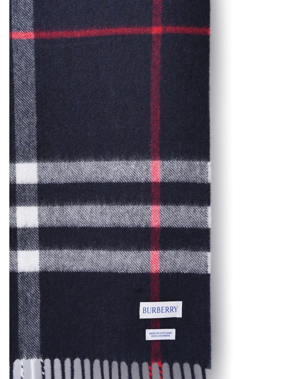 Burberry Blue Cashmere Scarf for men