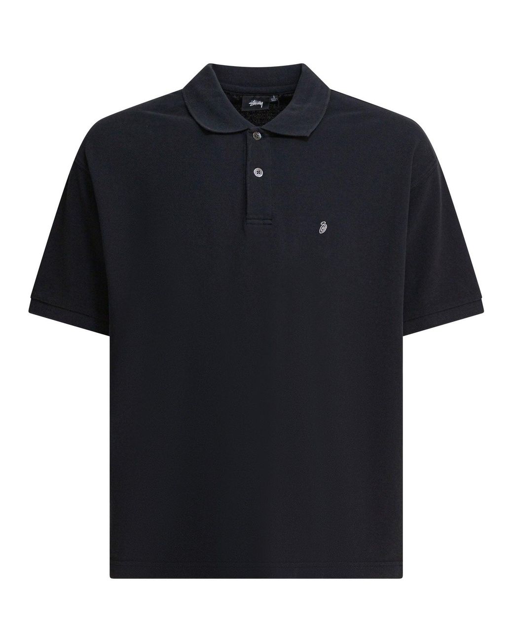 Stussy Black Classic Pique Polo for men