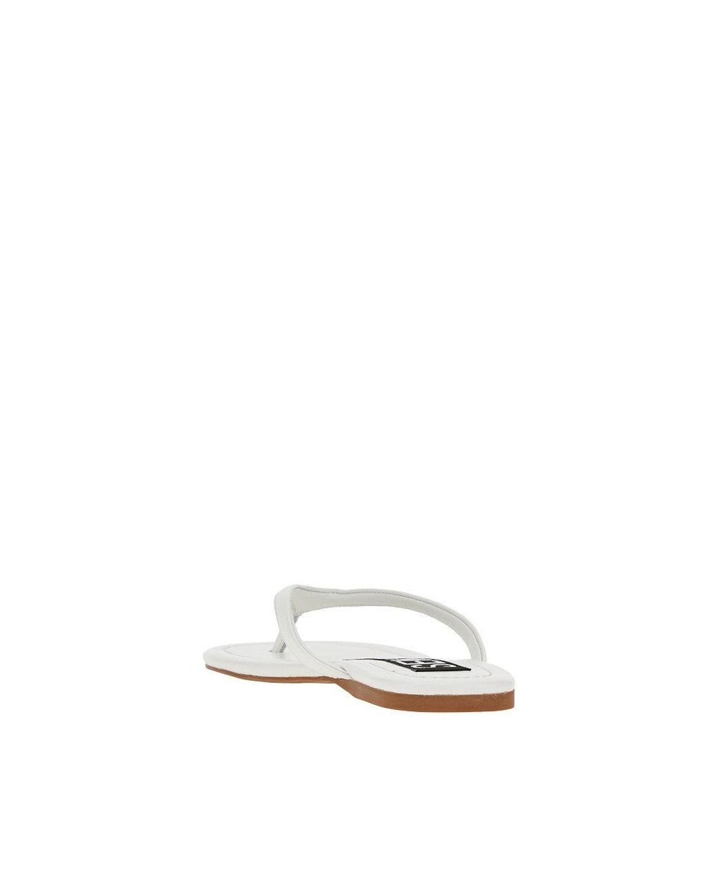 Senso White 'Norah I' Leather Thong Slides
