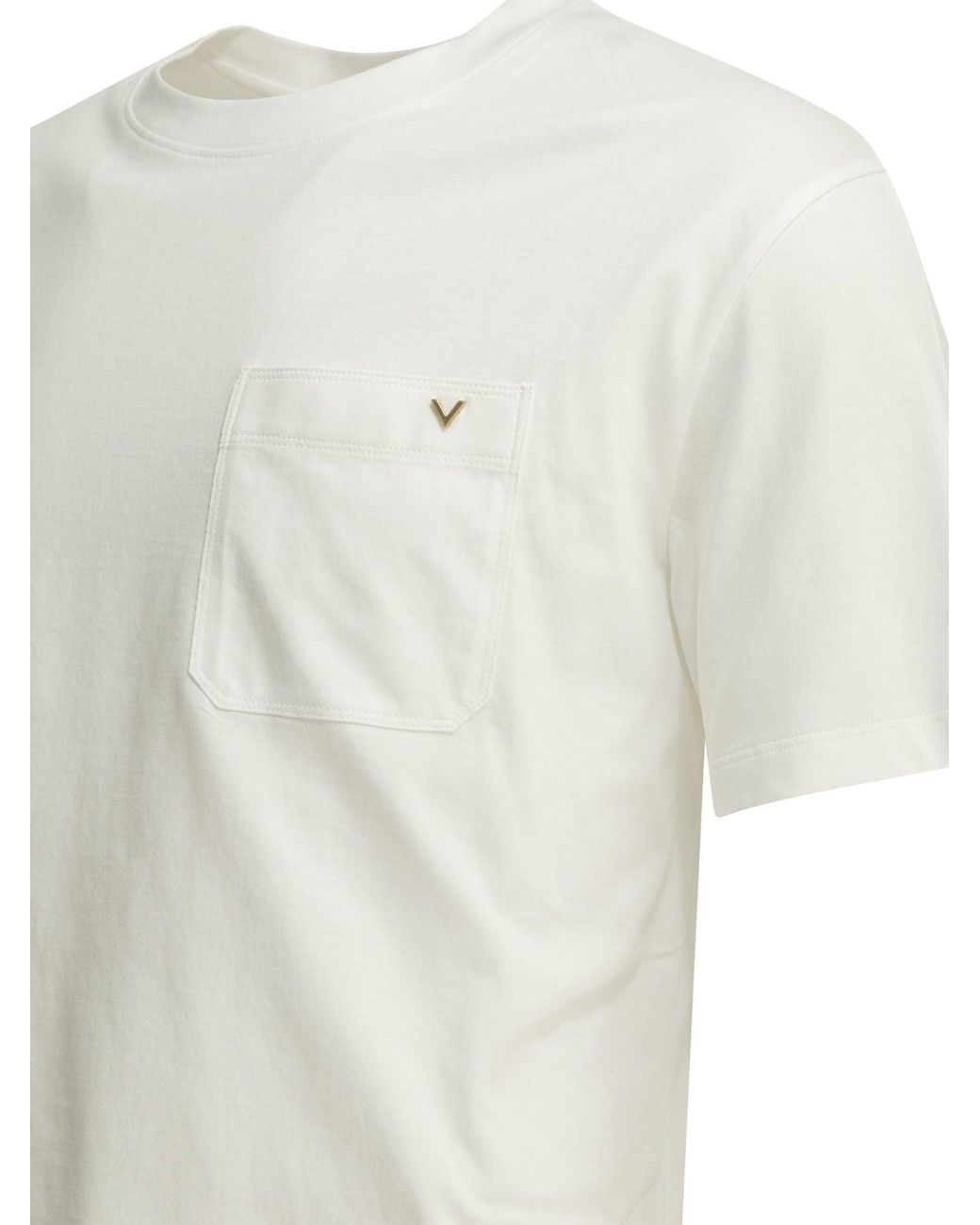 Valentino White Vltn Crew-Neck T-Shirt for men