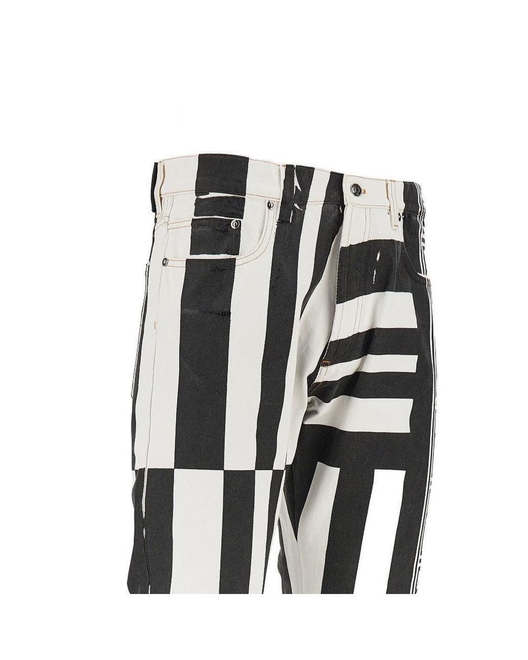 Versace Black Denim Jeans With Sylvester Print for men