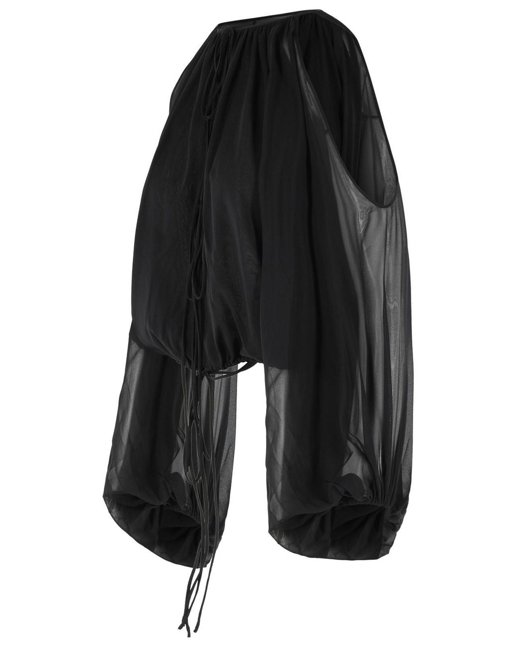 ANDAMANE Black Silk Blouse