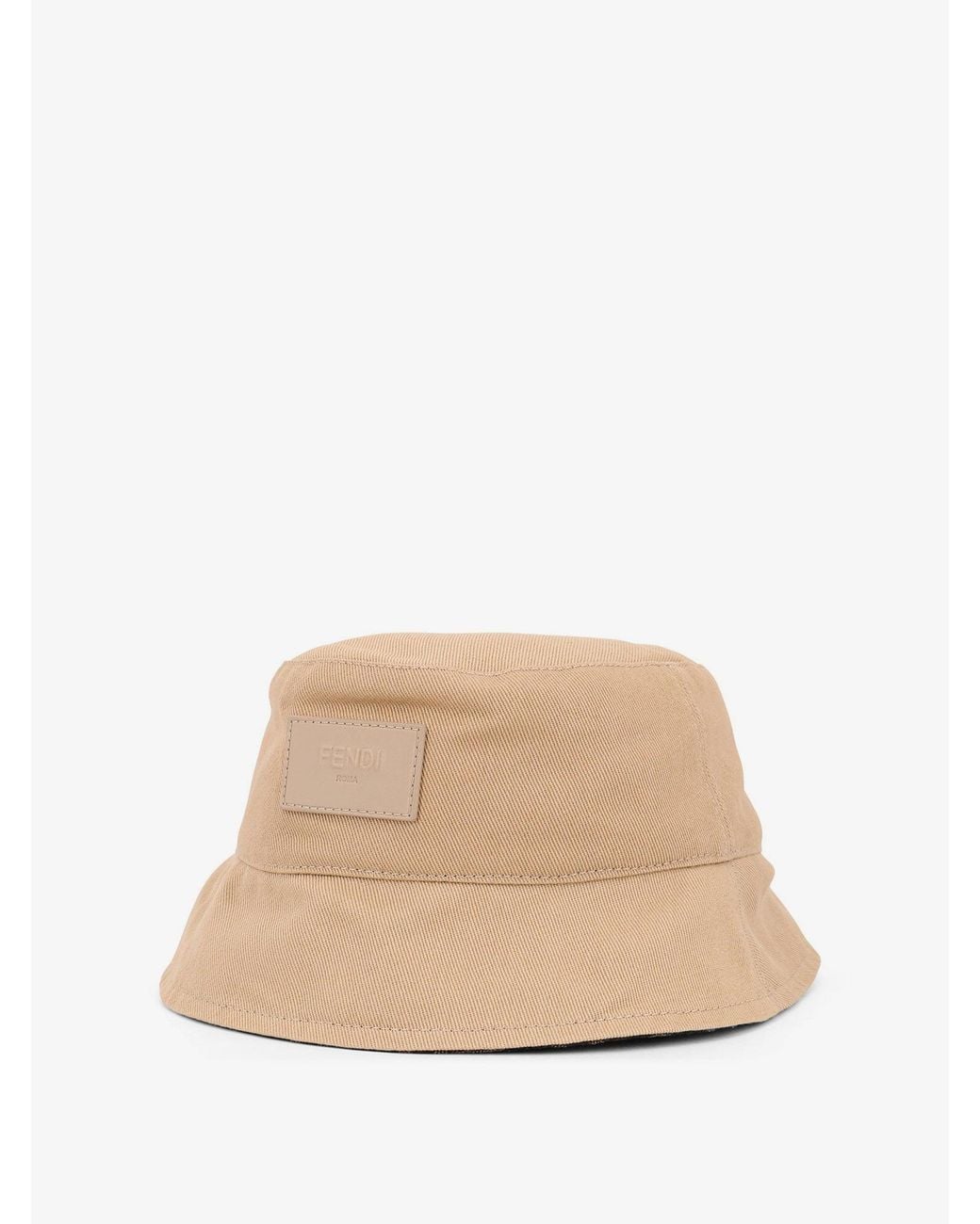 Fendi Natural Cotton Bucket Hat for men