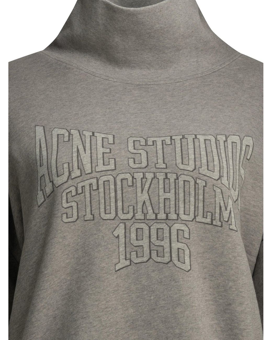 Acne Gray Organic Cotton Sweatshirt