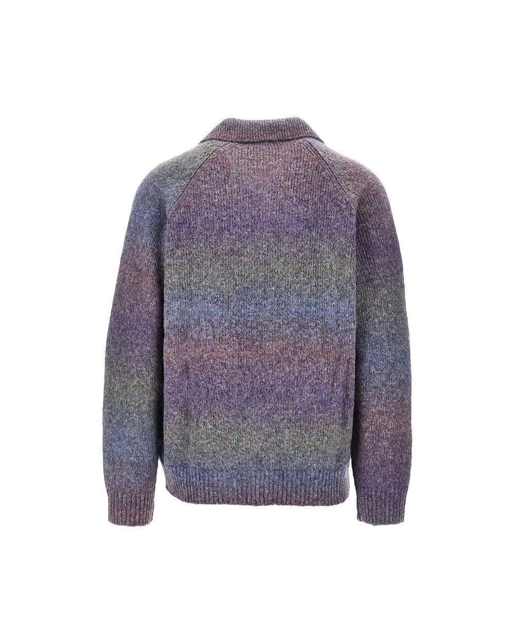 Les Deux Purple Gradient Knitted Polo for men