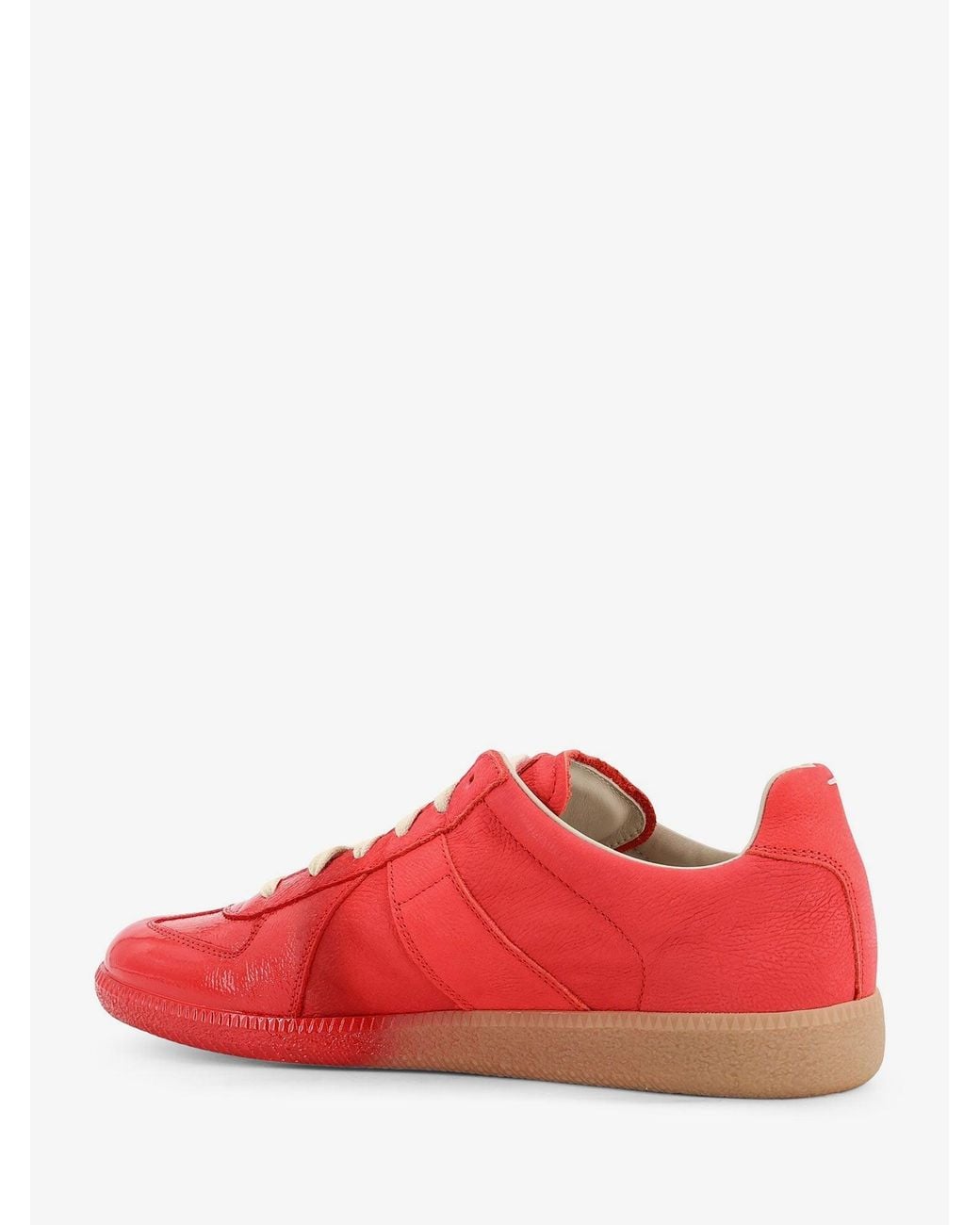 Maison Margiela Red Replica Leather Sneakers for men