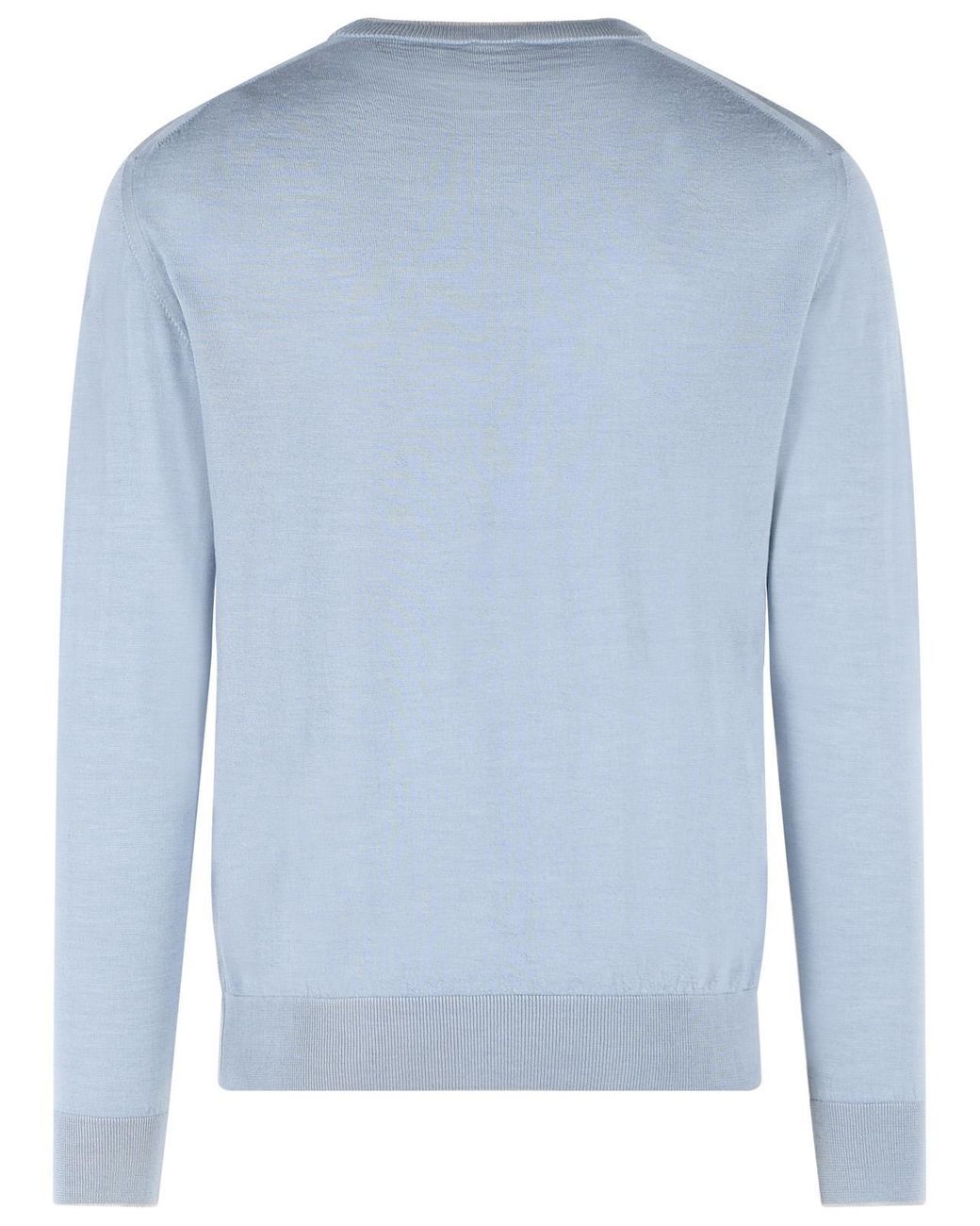 Eleventy Blue Light Wool And Silk Yarn Sweater for men