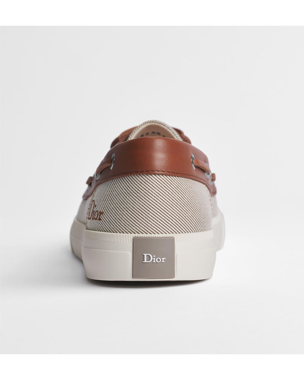 Dior White Chester Iviera Lace Up Loafers for men