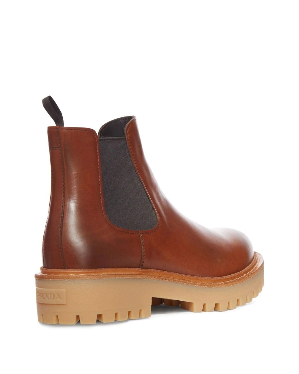 Prada Brown Chelsea Ankle Boots for men
