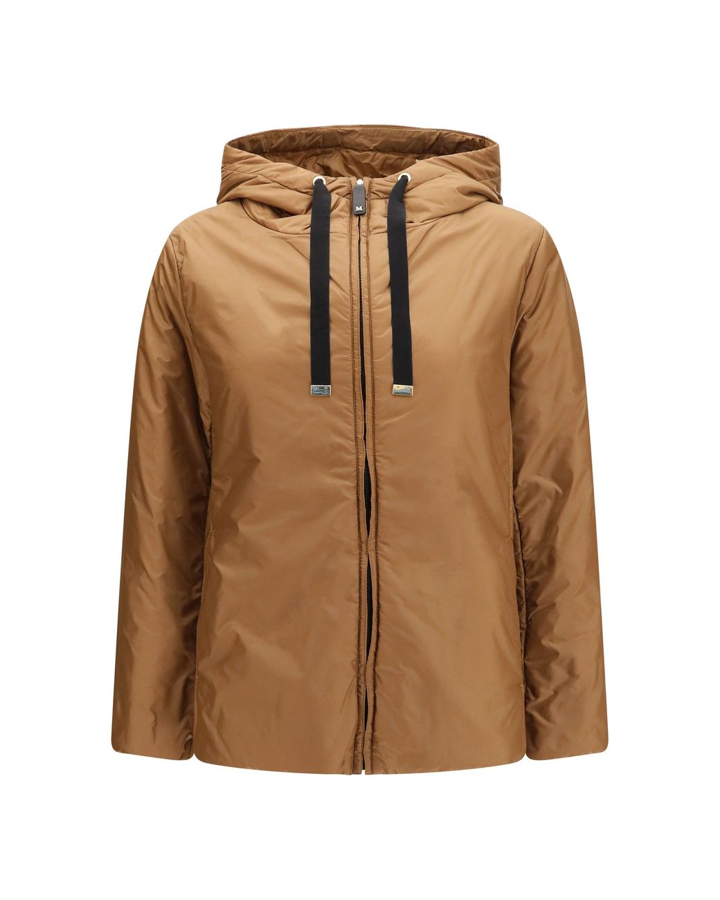 Max Mara Brown Hooded Padded Jacket