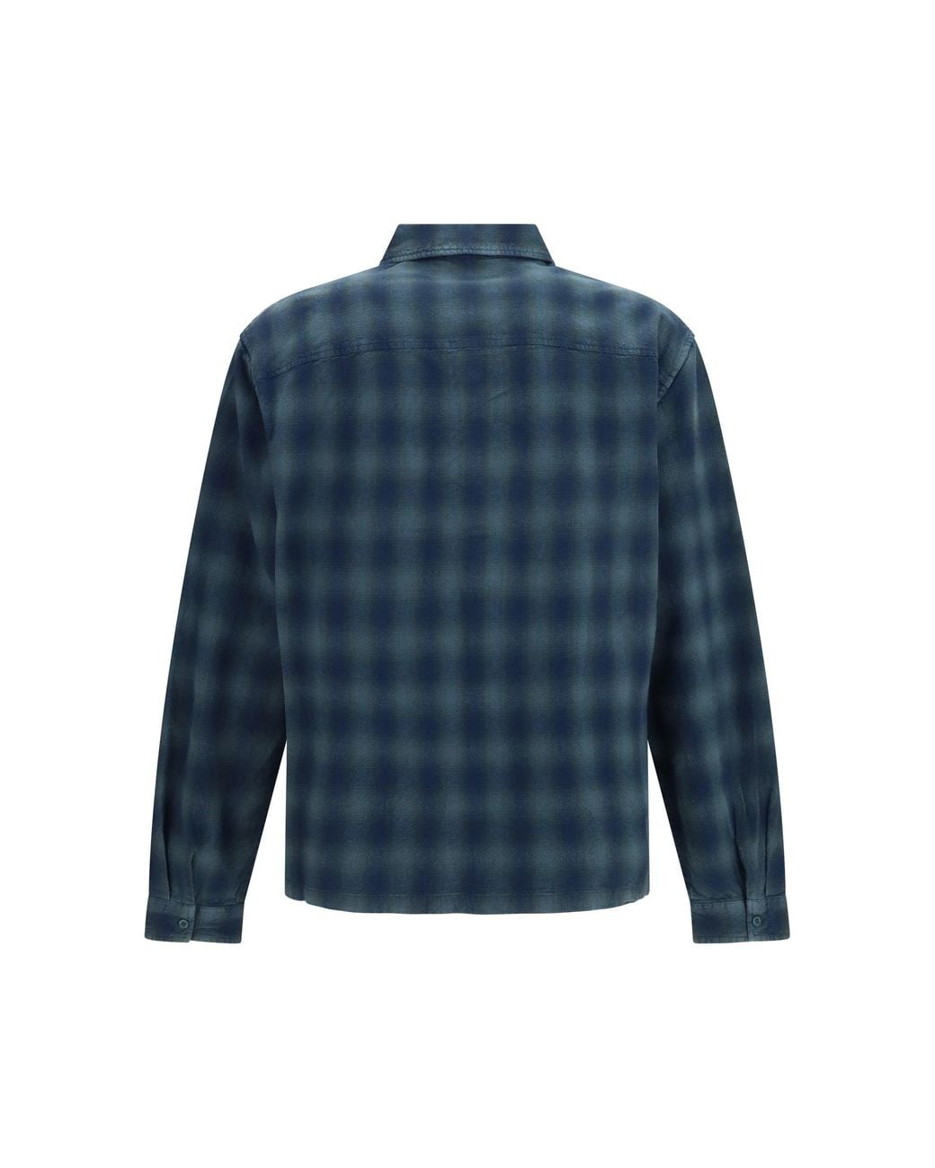 Represent Blue Checked Flannel Shirt Dark for men