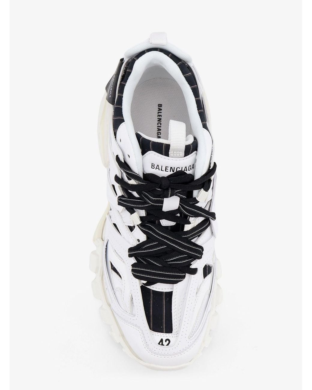 Balenciaga White Track Polyurethane Sneakers for men