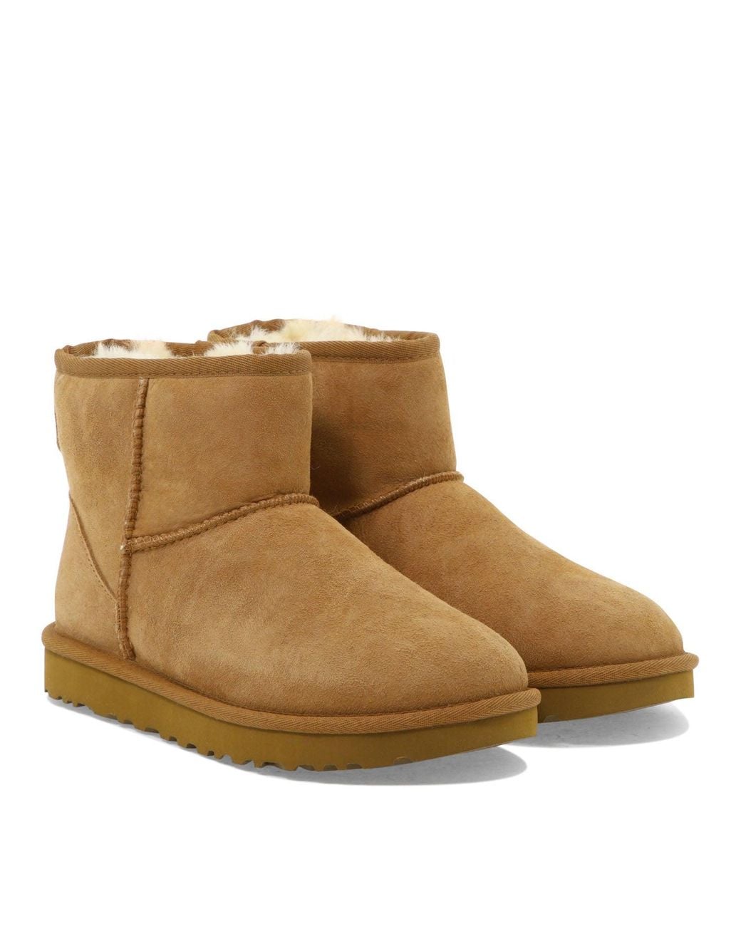 Ugg Brown "Classic Mini Ii" Ankle Boots