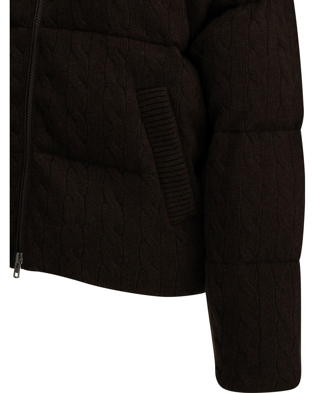 Polo Ralph Lauren Black Wool And Cashmere Bomber Jacket