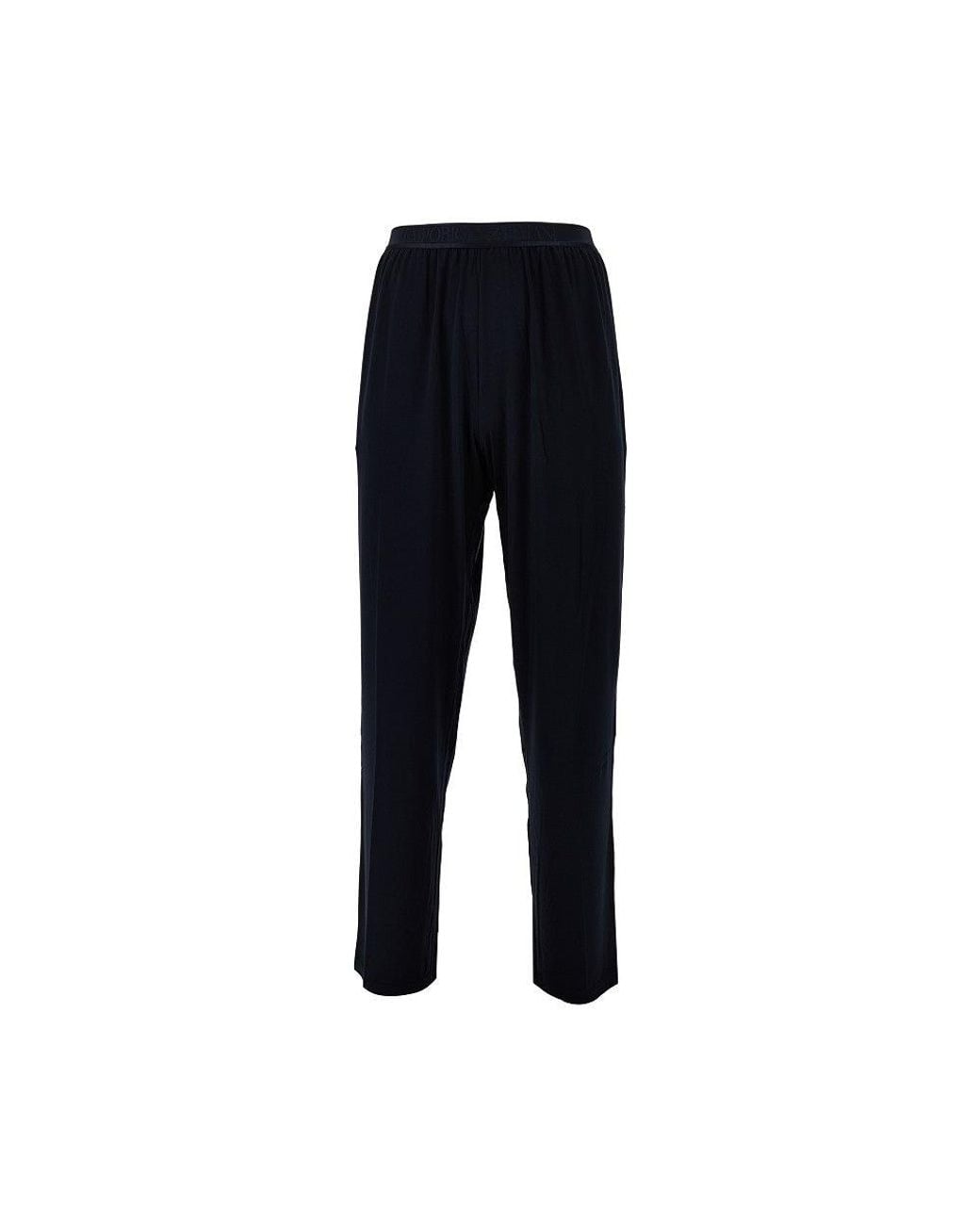 EA BODYWEAR Black Stretch Modal Loungewear Pants for men