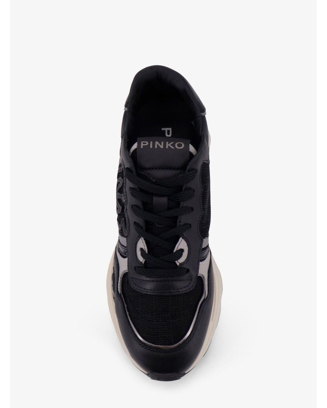 Pinko Black Logo-Appliqué Sneakers