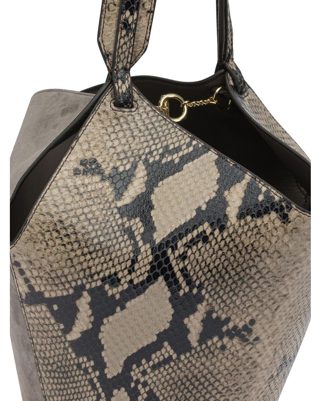 Khaite Gray "Lotus" Small Shoulder Bag