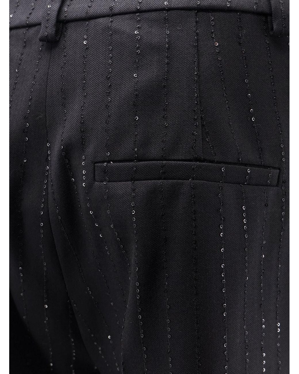 Max Mara Blue Siberia Virgin Wool Shorts With Sequins