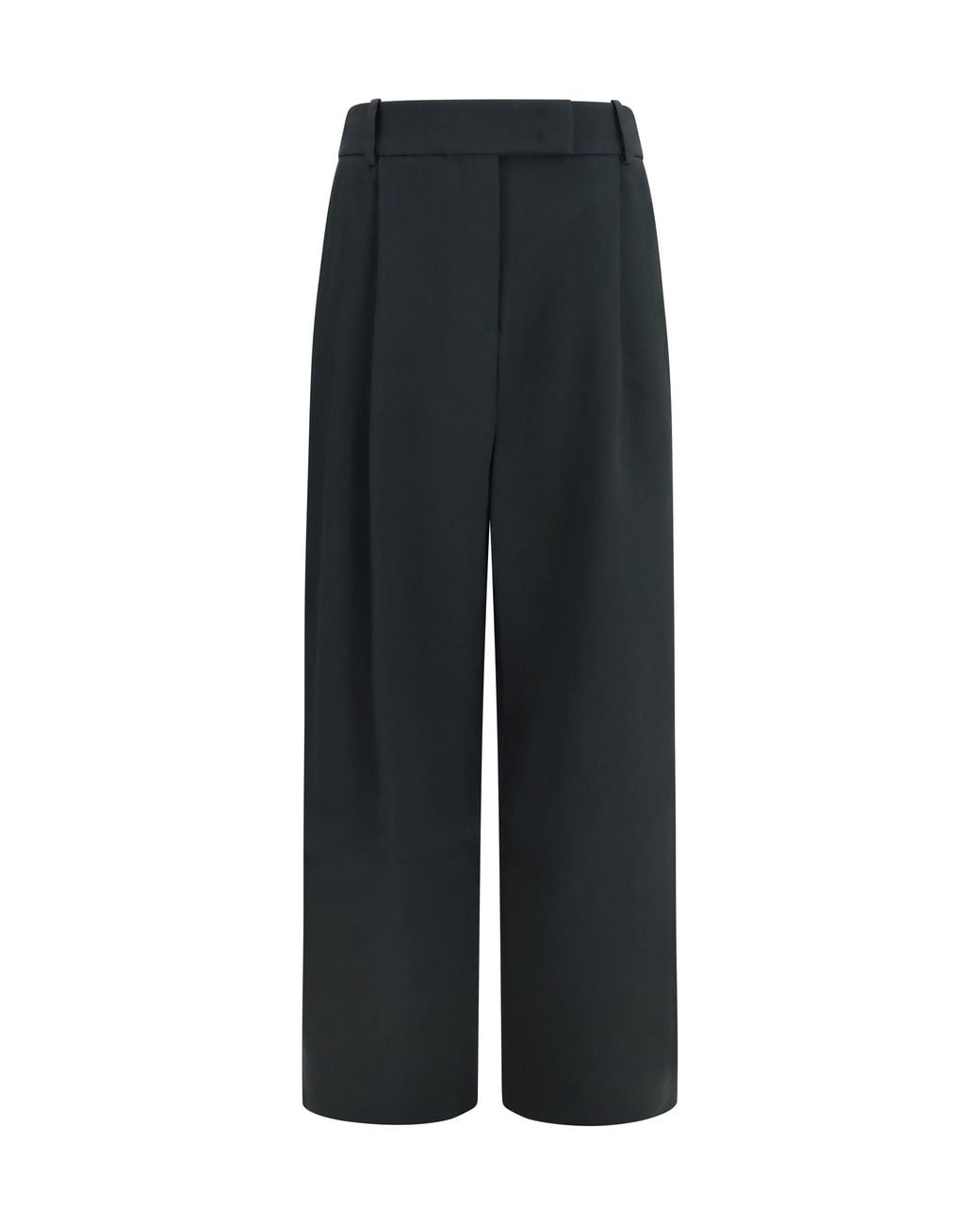 Giorgio Armani Black High-Waisted Wide-Leg Tailored Pants
