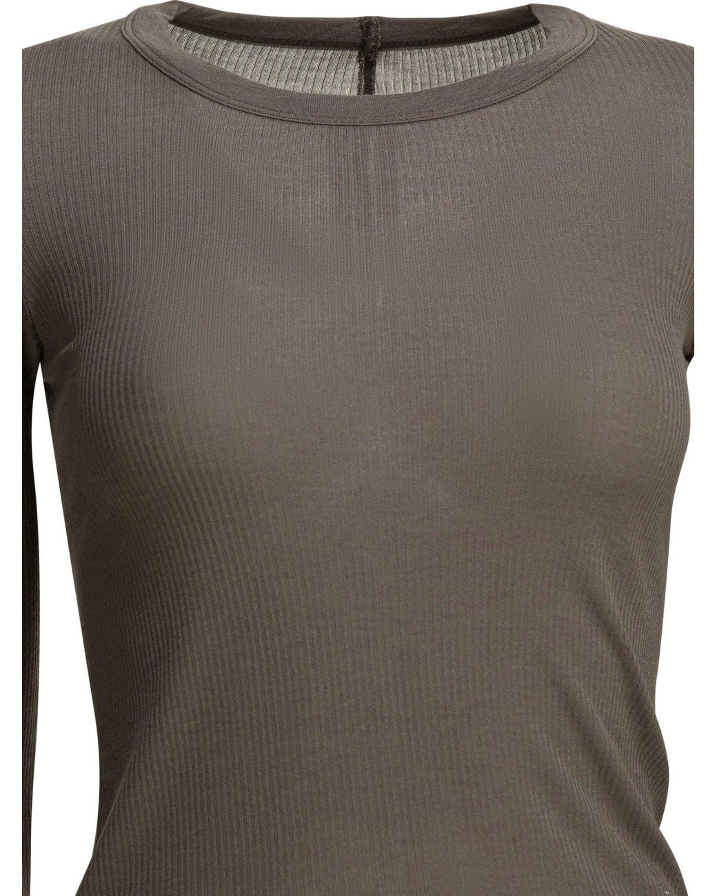 Rick Owens Gray Silk-Blend Crew-Neck T-Shirt